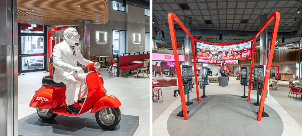 The KFC flagship restaurant in Rome, Italy.