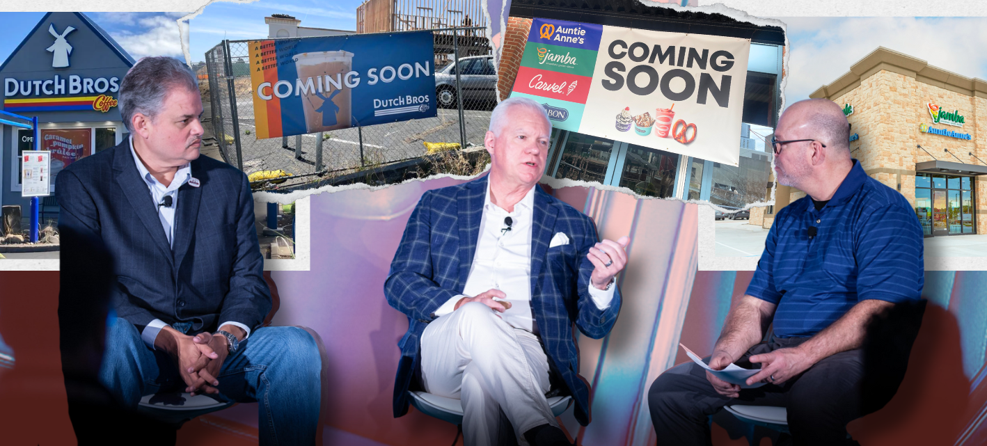 Aaron Harris, SVP of Development at Dutch Bros, and Kevin Kilgore, VP of Development at GoTo Foods